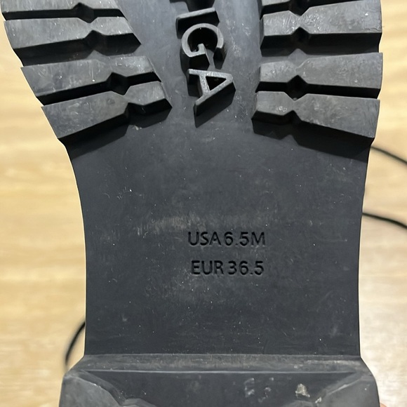 VIA SPIGA TAVVI Lace Up Combat Hiking Boots Shoes Black Leather - Picture 12 of 12